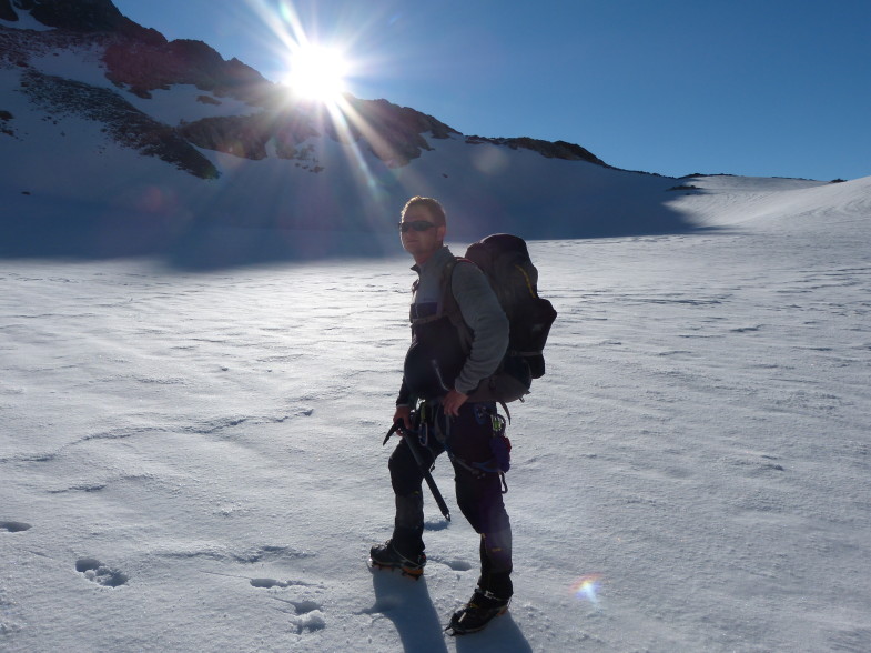 Andi unterhalb der Robert Blanc Hütte