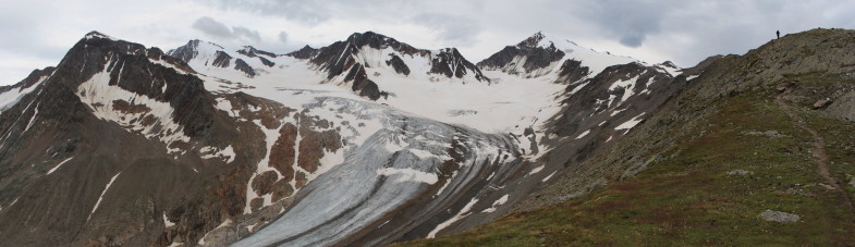 Mutmalspitze- Hintere Schwärze- Marzellspitzen- Similaun vom Marzellkamm aus gesehen